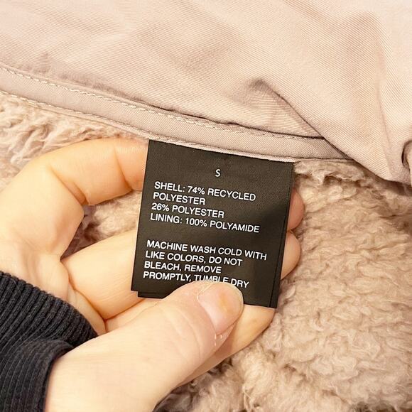 Vuori Long Sleeve Full Zip Cozy Plush Sherpa Jackets Umber Pink Small - Picture 4 of 6